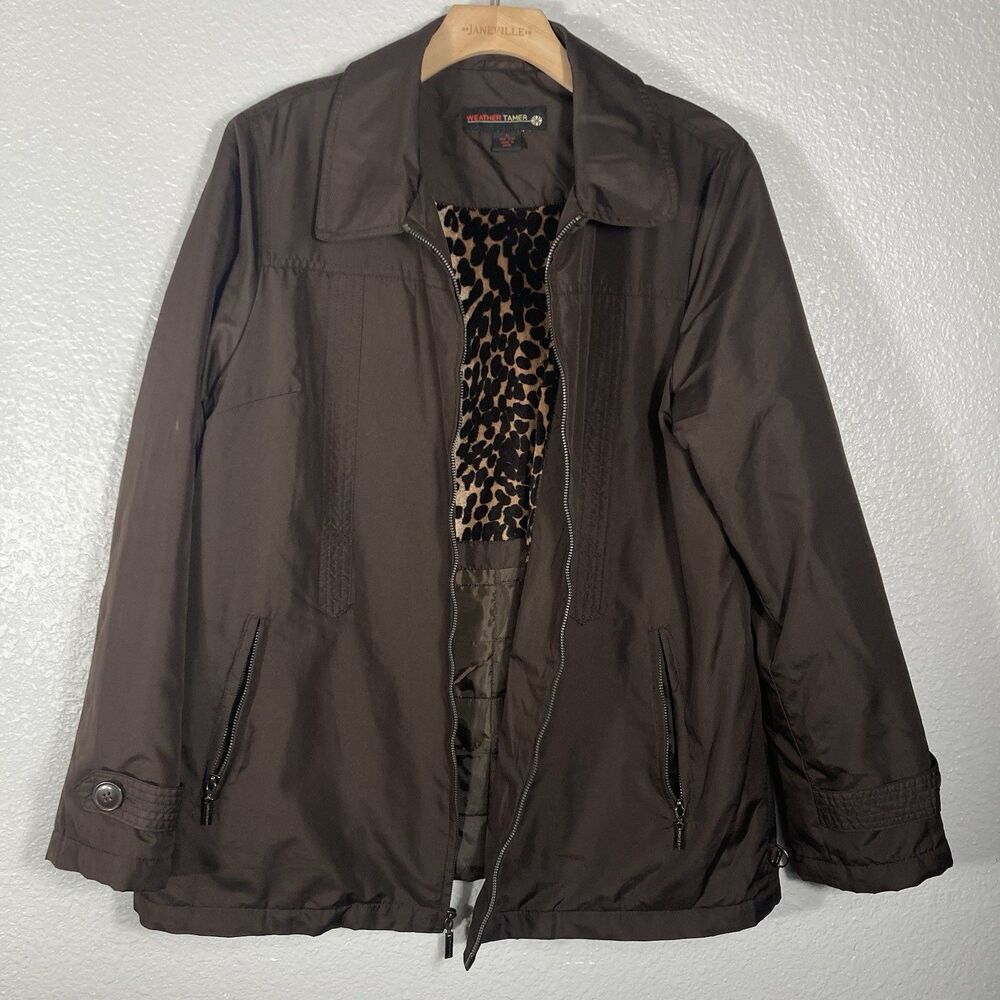 Barn Chore Women’s L Dark Brown Jacket Lightweight Utility Anorak Weather Tamer
